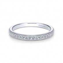 Gabriel & Co. 14k White Gold Contemporary Anniversary Wedding Band