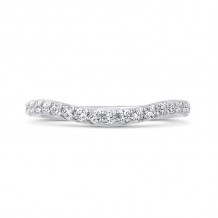 Shah Luxury 14K White Gold Round Diamond Wedding Band
