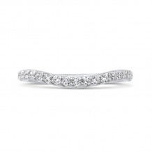 Shah Luxury 14K White Gold Round Diamond Wedding Band