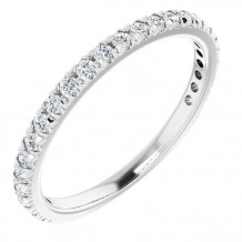 14K White 1/3 CTW Diamond Matching Band