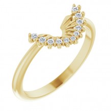 14K Yellow .08 CTW Diamond Band