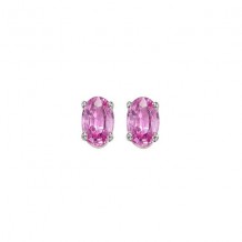 Gems One 14Kt White Gold Pink Sapphire (7/8 Ctw) Earring