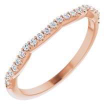 14K Rose 1/6 CTW Diamond Band