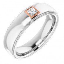 14K White & Rose 1/6 CTW Diamond Ring