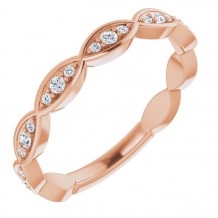 14K Rose 1/5 CTW Diamond Infinity-Inspired Anniversary Band