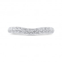 Shah Luxury 14K White Gold Double Row Diamond Wedding Band