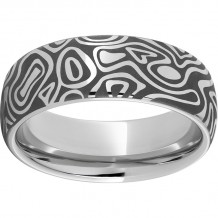 Serinium Domed Band with Journey Laser Engraving