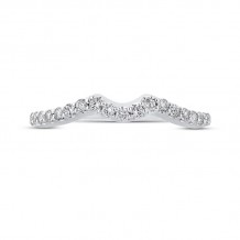 Shah Luxury 14K White Gold Round Diamond Wedding Band