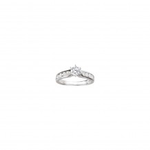 Platinum 0.16ct Diamond Classic Semi Mount Engagement Ring