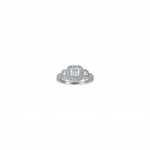 Platinum 0.91ct Diamond Vintage Style Semi Mount Engagement Ring