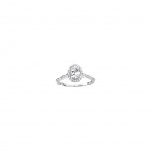 14k White Gold 0.29ct Diamond Halo Semi Mount Engagement Ring