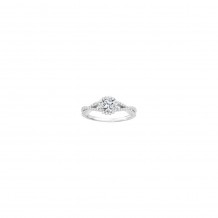 Platinum 0.30ct Diamond Halo Semi Mount Engagement Ring