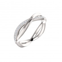 14k White Gold Diamond Infinity Ring