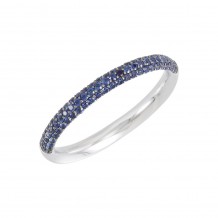 14k White Gold Sapphire Stackable Ring