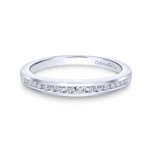 Gabriel & Co. 14k White Gold Contemporary Anniversary Wedding Band