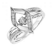 Gems One Silver Diamond (1/6Ctw) Ring