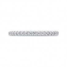 Shah Luxury 14K White Gold Half-Eternity Diamond Wedding Band