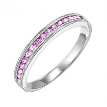 Gems One 10Kt White Gold Pink Sapphire (1/3 Ctw) Ring