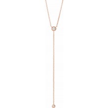 14K Rose 1/5 CTW Diamond Y 15-17 Necklace