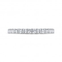 Shah Luxury 14K White Gold 3/4 Run Round Diamond Wedding Band