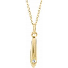 14K Yellow .03 CTW Diamond Geometric 16-18 Necklace