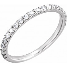 14K White 3/8 CTW Diamond Band