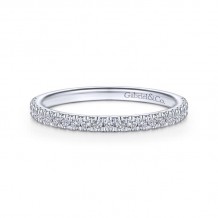 Gabriel & Co. 14k White Gold Contemporary Anniversary Wedding Band