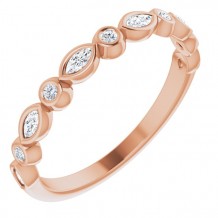 14K Rose 1/4 CTW Diamond Anniversary Band