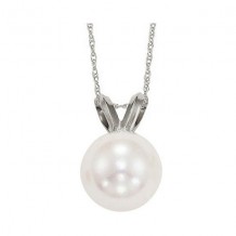 Gems One 14Kt White Gold Pearl (1/2 Ctw) Pendant