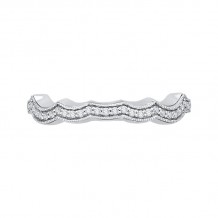 Shah Luxury 14K White Gold Round Diamond Half-Eternity Wedding Band