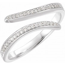 14K White 1/6 CTW Diamond Ring