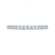 Shah Luxury 14K White Gold Round Diamond Wedding Band