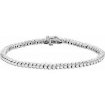 14K White 2 3/4 CTW Diamond 7 Line Bracelet