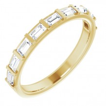 14K Yellow 5/8 CTW Diamond Straight Baguette Anniversary Band