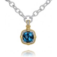 Vahan 14k Gold & Sterling Silver London Blue Topaz Pendant