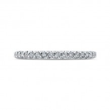 Shah Luxury 14K White Gold Round Diamond Wedding Band