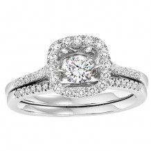14k White Gold 1/2ct Diamond Rhythm Of Love Ring