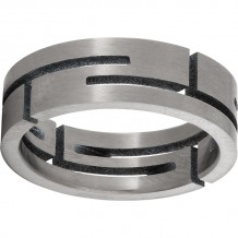 Titanium Flat Band with Cutout Design