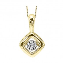 Gems One 10KT Yellow Gold & Diamond Rhythm Of Love Neckwear Pendant  - 1/10 ctw
