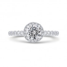 Shah Luxury 18K White Gold Diamond Engagement Ring (Semi-Mount)