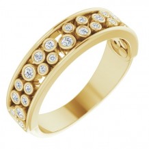 14K Yellow 1/5 CTW Diamond Anniversary Band