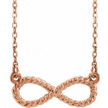 14K Rose Rope Infinity-Inspired 18 Necklace