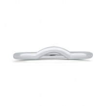 Shah Luxury 14K White Gold Plain Wedding Band