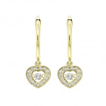 Gems One 14KT Yellow Gold & Diamond Rhythm Of Love Fashion Earrings  - 1/4 ctw