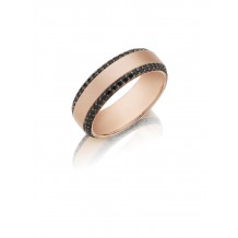 Henri Daussi 7mm Men's Wedding Band MB2 18k Gold Rose 0.95 Ctw.