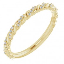 14K Yellow 1/8 CTW Diamond Pavu00e9 Twisted Anniversary Band