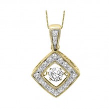Gems One 14KT Yellow Gold & Diamond Rhythm Of Love Neckwear Pendant  - 1/3 ctw