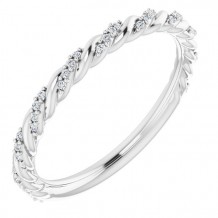 Platinum 1/8 CTW Diamond Pavu00e9 Twisted Anniversary Band