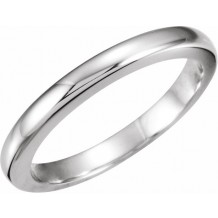 Platinum #13 Tapered Bombu00e9 Solstice Solitaireu00ae Matching Band for 1.5-2 CT