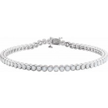 14K White 6 CTW Diamond Line 7.25 Bracelet